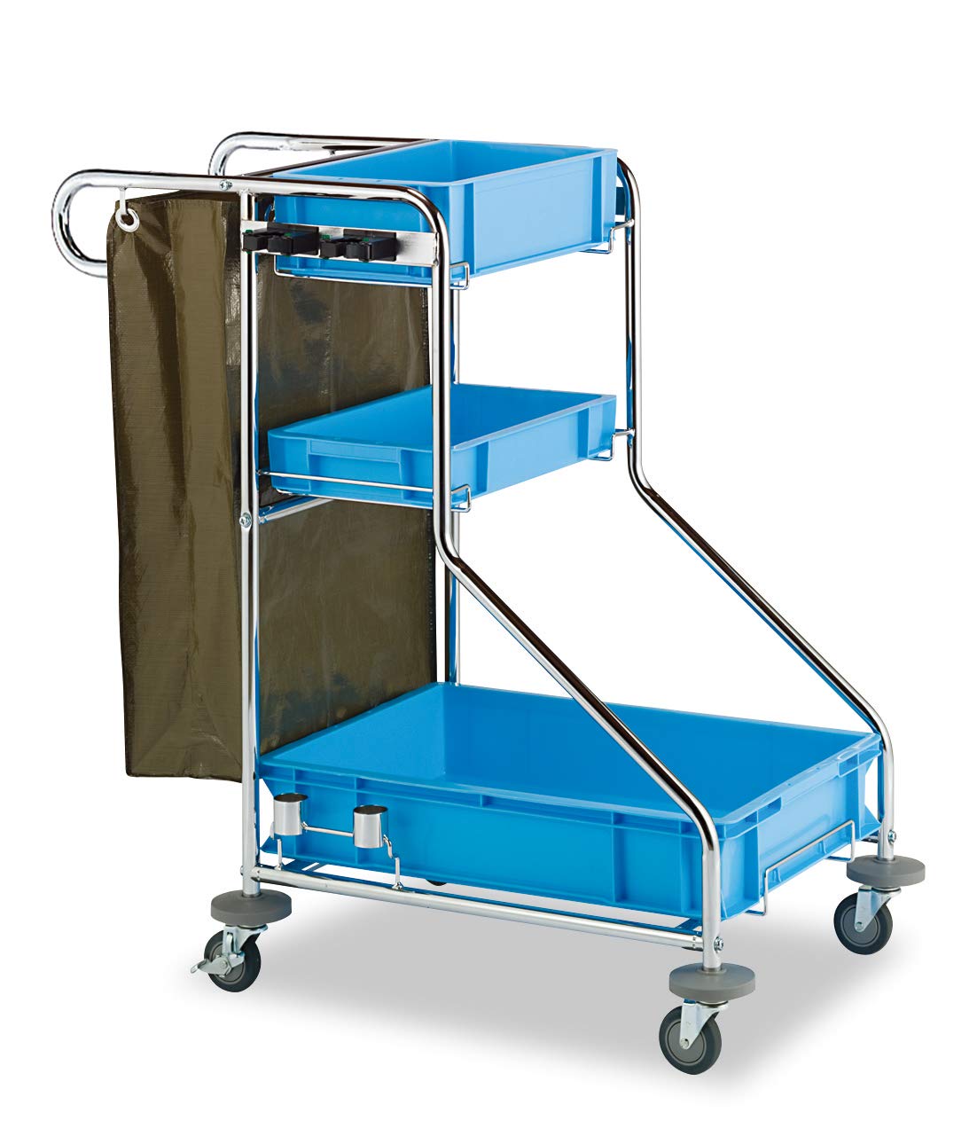 Amazon | テラモト(TERAMOTO)ビルメンカートF | 業務用ダストカート